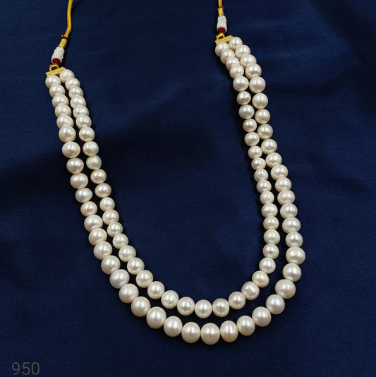 Attractive Fresh Water Pearls Double Line Mala