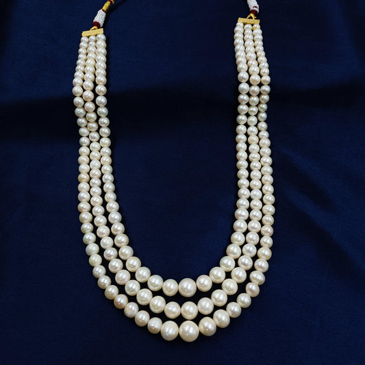 Gorgeous Fresh Water Pearls 3 Layer Designer Mala