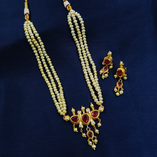 Graceful Fresh Water Pearls Designer Tanmani Set