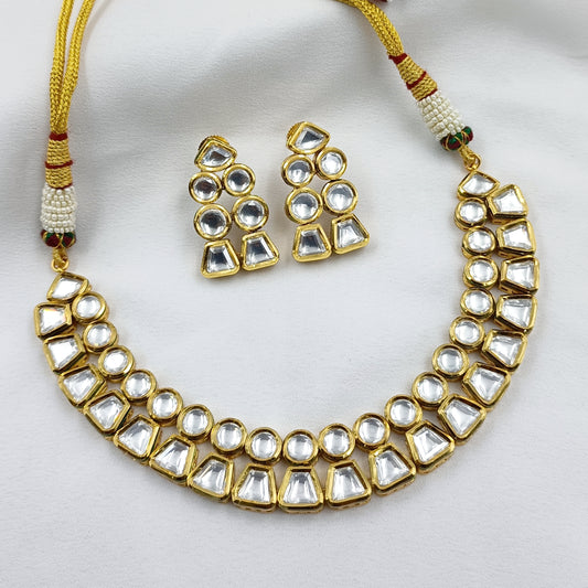 Adorable Real Kundan Necklace Set