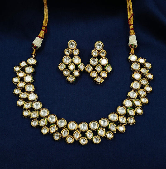 Royal Design Real Kundan Necklace Set