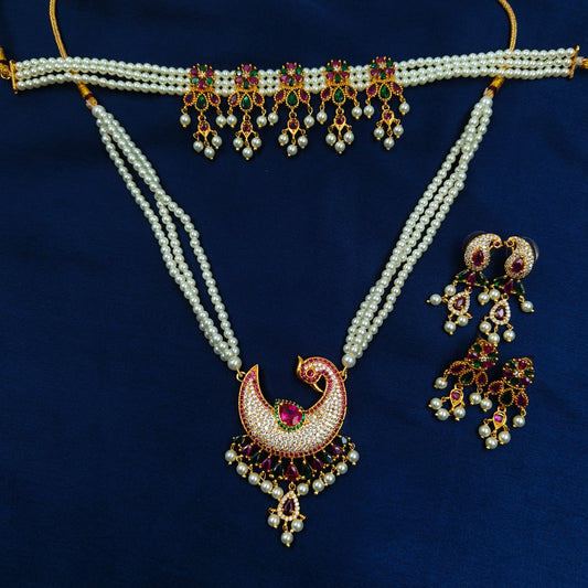 Dazzling Floret Designer Pearls Combo Set