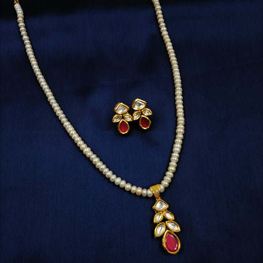 Iconic Kundan Studded  Fresh Water Pearls Set