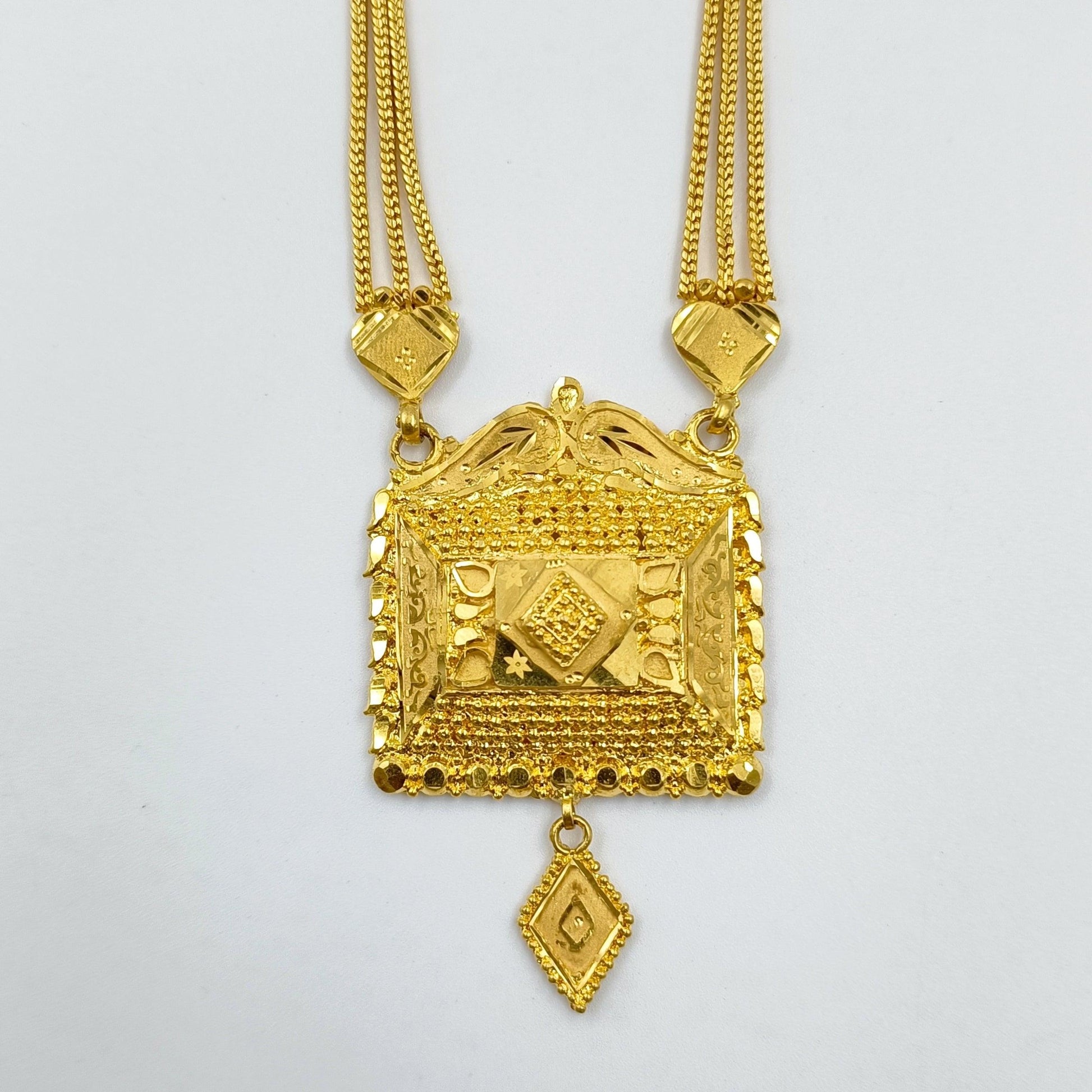 Unique Square Designer Golden Finish Mangalsutra – Shree Radhe Pearls