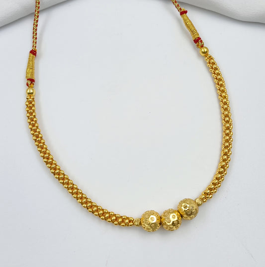 Golden Ball Studded Delicate Designer Thushi