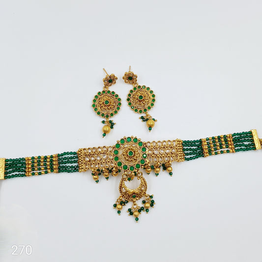 Gleaming Floret Designer Fancy Choker Set