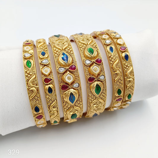 Saptahi Attractive Gold Plated Bangles