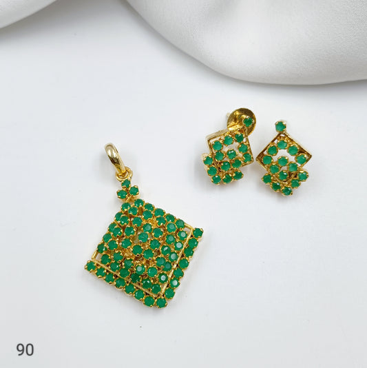 Majestic Square Designer Pendent Set