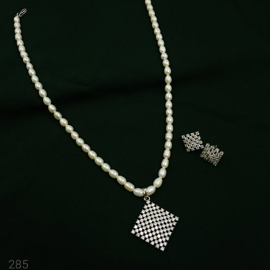Unique Square Shaped Designer Pearls Set
