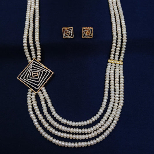 Graceful Square Shaped Fresh Water Pearls Ranihaar