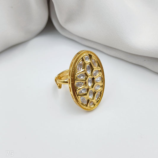 Unique Oval Shaped Designer Finger Ring