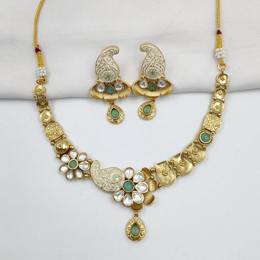Glorious Designer Rajwadi Finish Necklace