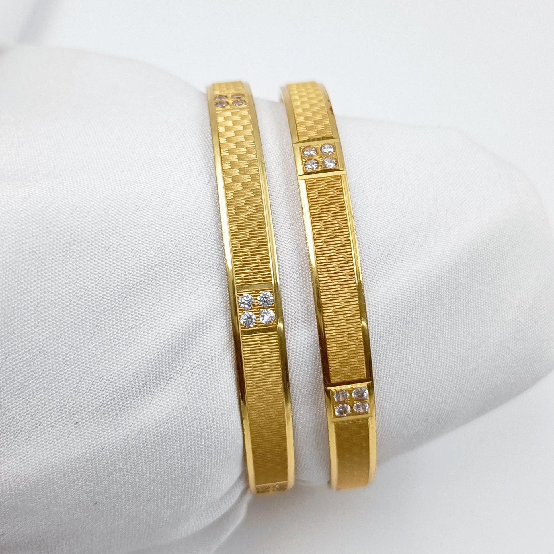 Fancy Gold Plated Bangles – Shree Radhe Pearls - Main Image