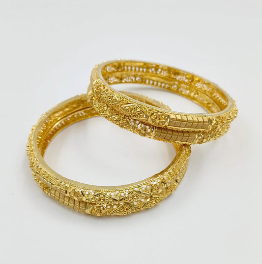 Phoolkawr Gold Plated Bangles