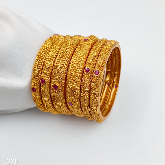 Rekha Attractive Gold Plated Bangles Set