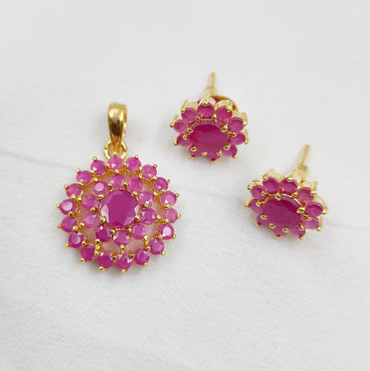 Flower Designer Pendant Set