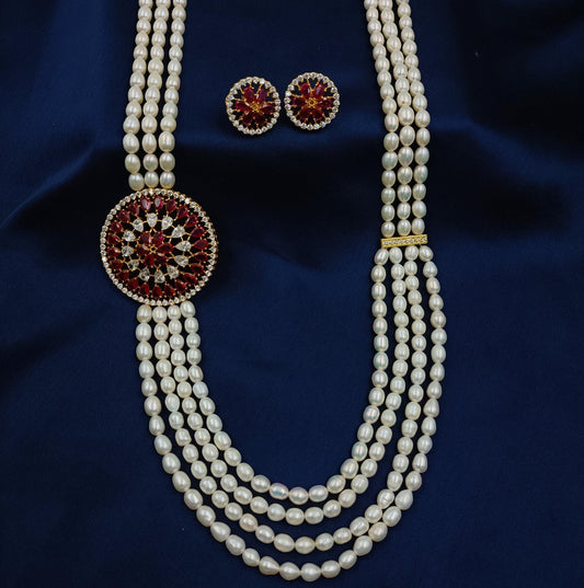 Stunning Floret Designer Fresh Water Pearls Ranihaar