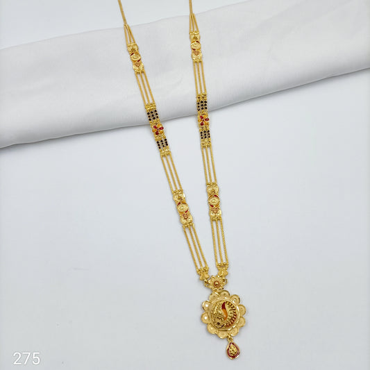 Flower Designer Traditional Gold Plated Mangalsutra