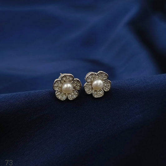 Magnetic 92.5 Silver Floret Designer Earrings