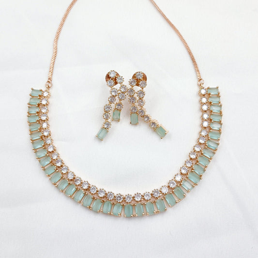 Gorgeous Designer CZ Necklace Set