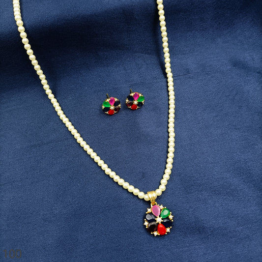 Multicolor Floret Designer Pearls Set