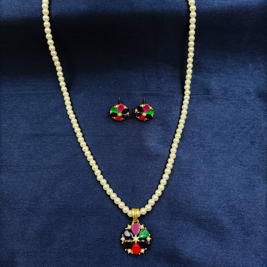 Multicolor Floret Designer Pearls Set