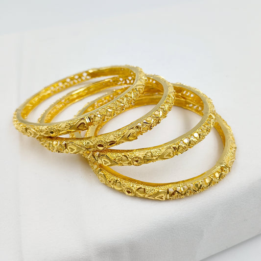 Glossy Floret Designer 1 Gram Finish Bangles