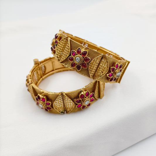 Luminous Floret Designer Fancy Bangles