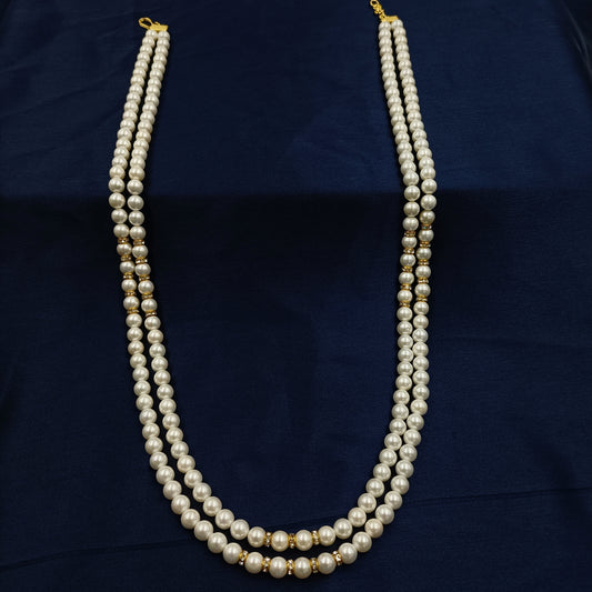 Semi Cultured Pearls Designer 2 Layer Mala