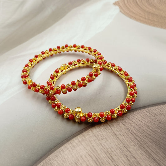 Blissful Coral Designer Trendy Bangles