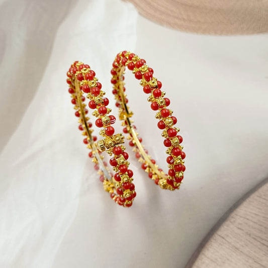 Blissful Coral Designer Trendy Bangles