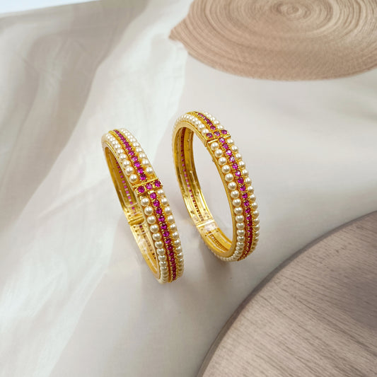 Divine Trendy Designer Pearls Bangles