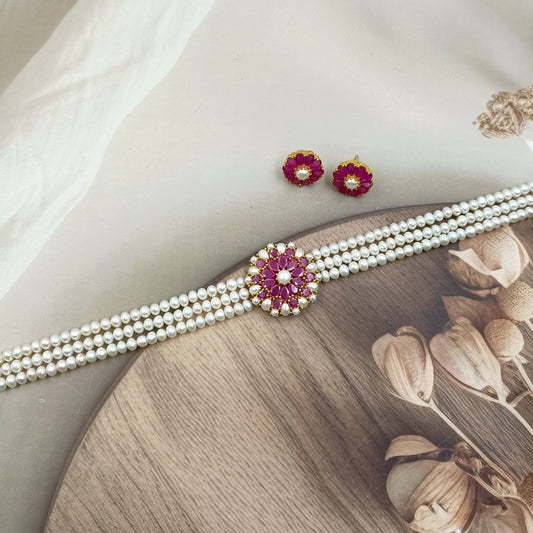 Attractive Designer Fresh Water Pearls Choker Set