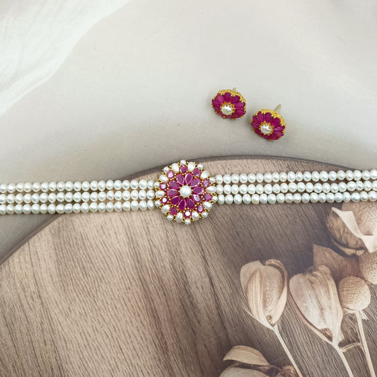 Attractive Designer Fresh Water Pearls Choker Set