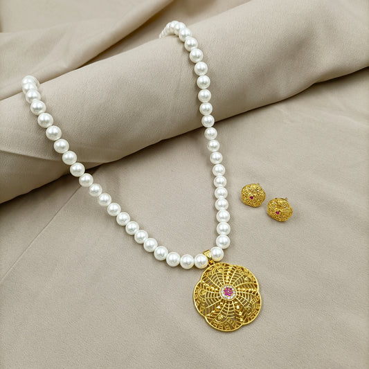 Brilliant Floret Designer Single Line Pearl Set