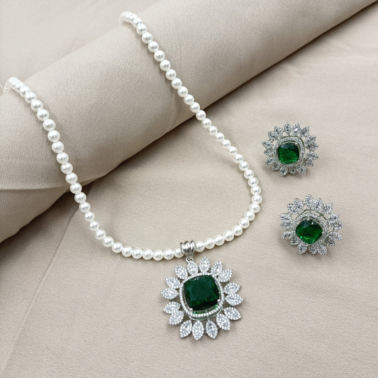 Beautiful Floret Designer Pearl Set