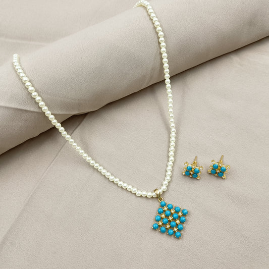 Beauteous Designer Single LIne Pearls Set