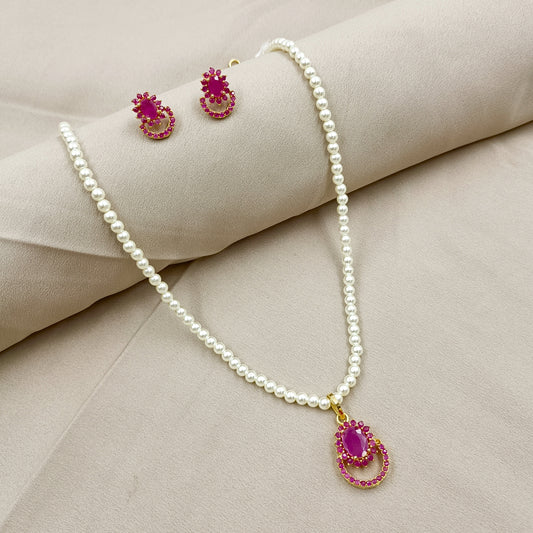 Enthrall Designer Single Line Pearl Set
