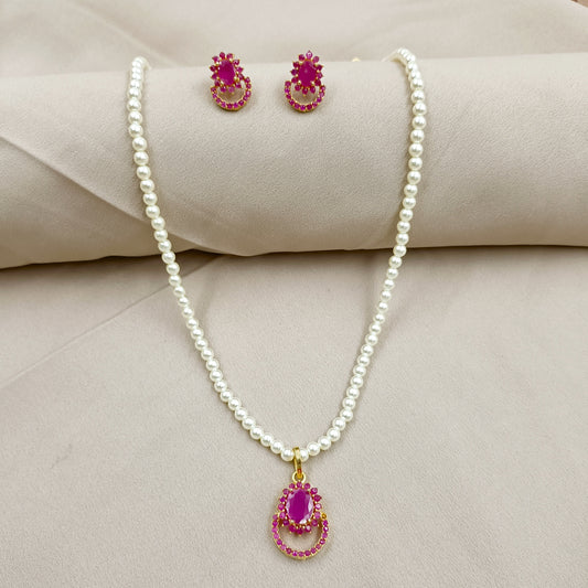 Enthrall Designer Single Line Pearl Set