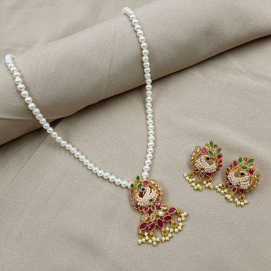 Stunning Designer Single Line Pearl Set