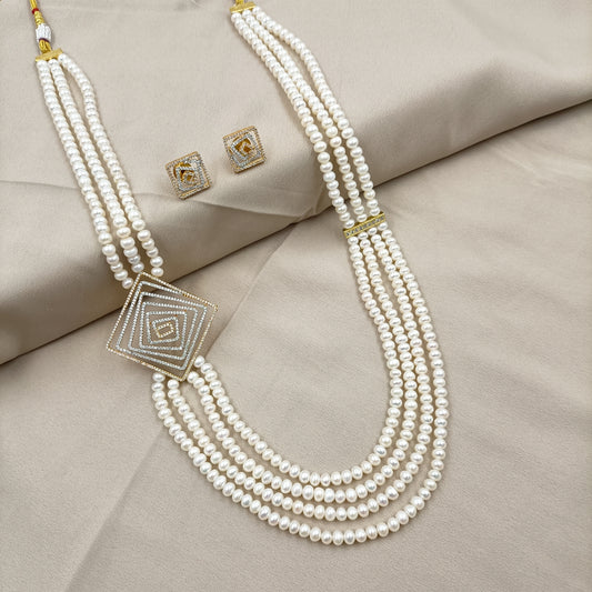 Gracefull  Designer Long Fresh Water Pearl Ranihaar