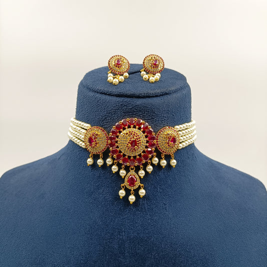 Beautful Designer Pearl Choker Set