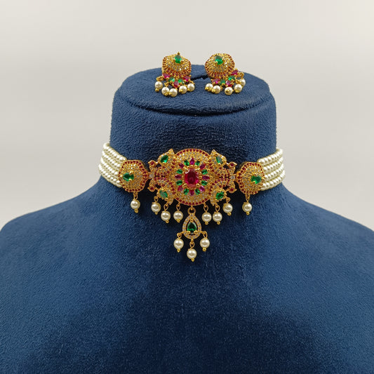 Delight Designer Pearl Choker Set