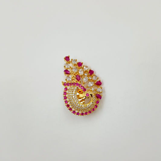 Attractive Peacock Designer Sari Pin