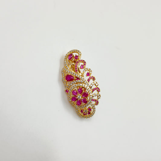 Brilliant Floret Designer Sari Pin