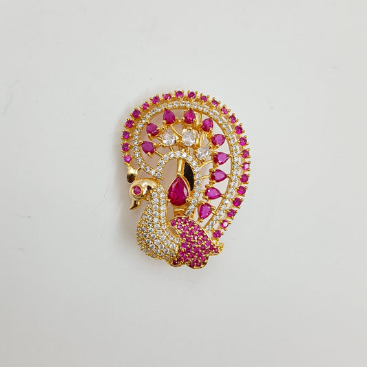 Classic Peacock Designer Sari Pin