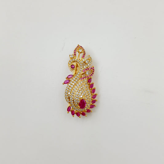 Charming Peacock Designer Sari Pin