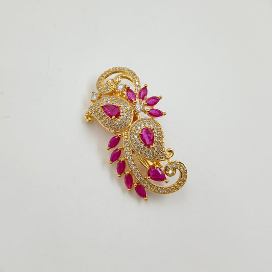 Enthrall Peacock Designer Sari Pin
