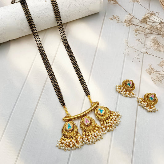 Alluring Designer Trendy Rajwadi Mangalsutra