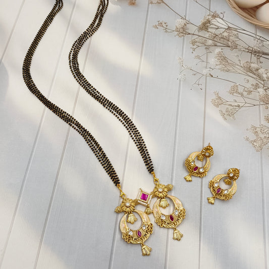 Captivating Designer Trendy Rajwadi Mangalsutra